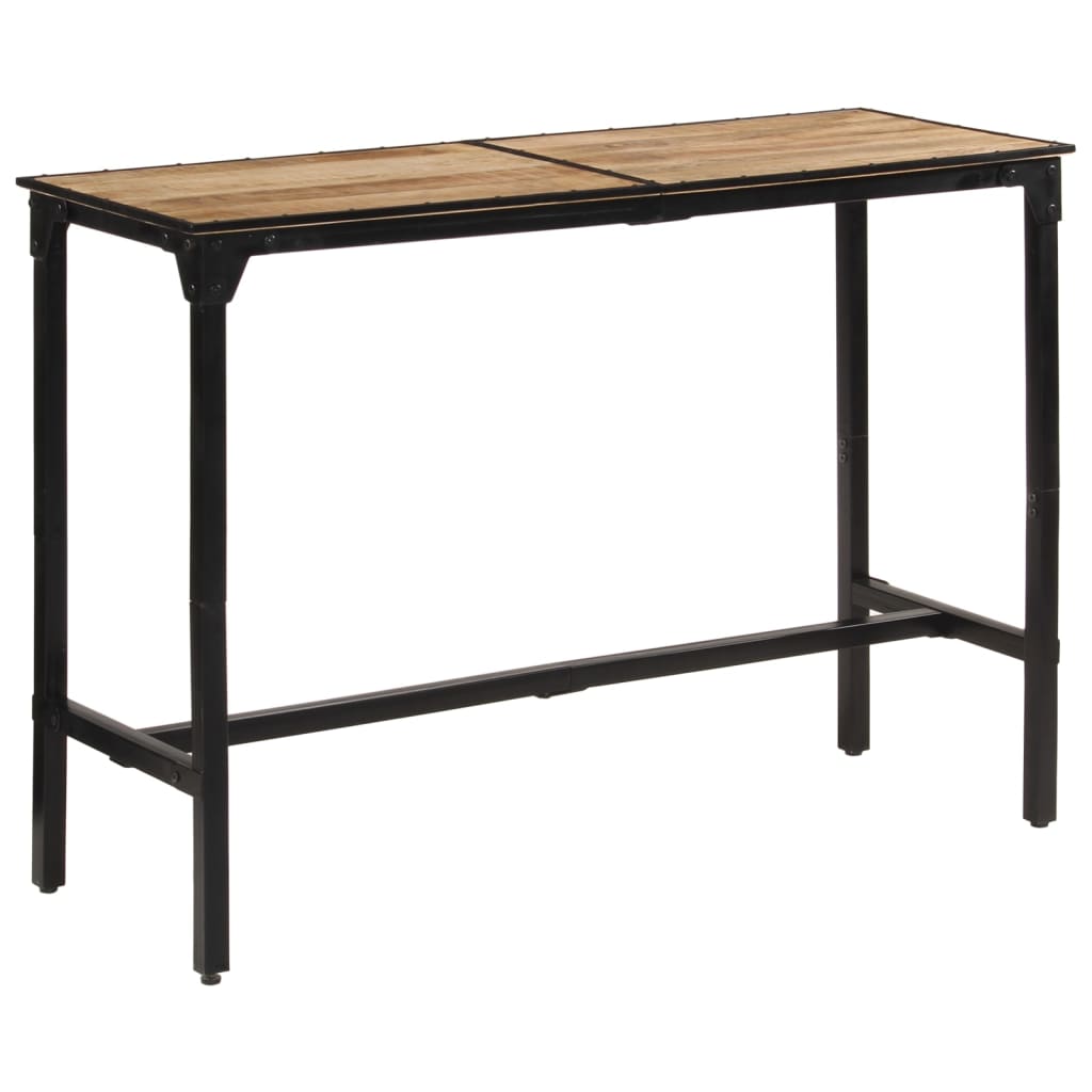vidaXL Set de bar 7 pcs Bois de manguier rugueux et métal
