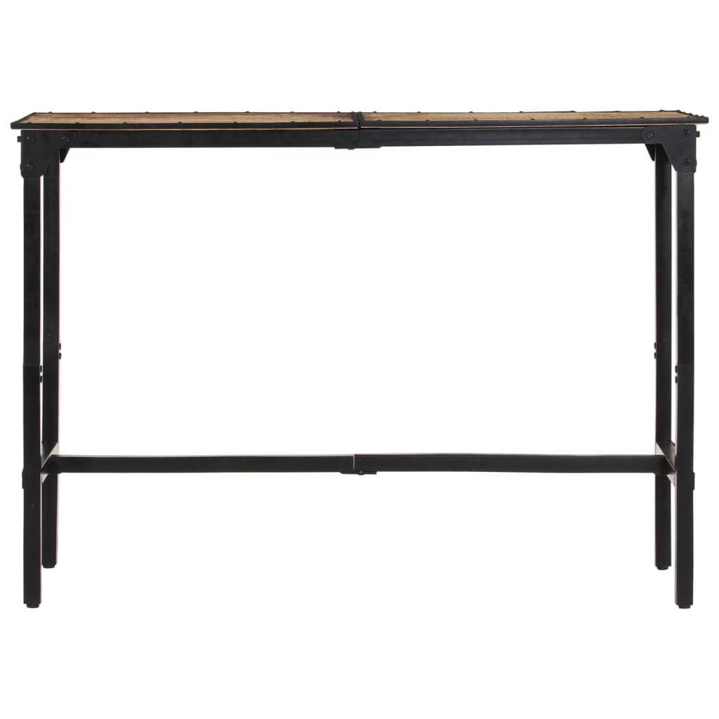 vidaXL Set de bar 7 pcs Bois de manguier rugueux et métal