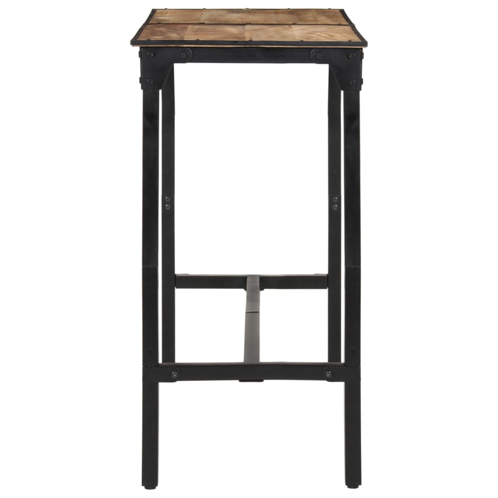 vidaXL Set de bar 7 pcs Bois de manguier rugueux et métal