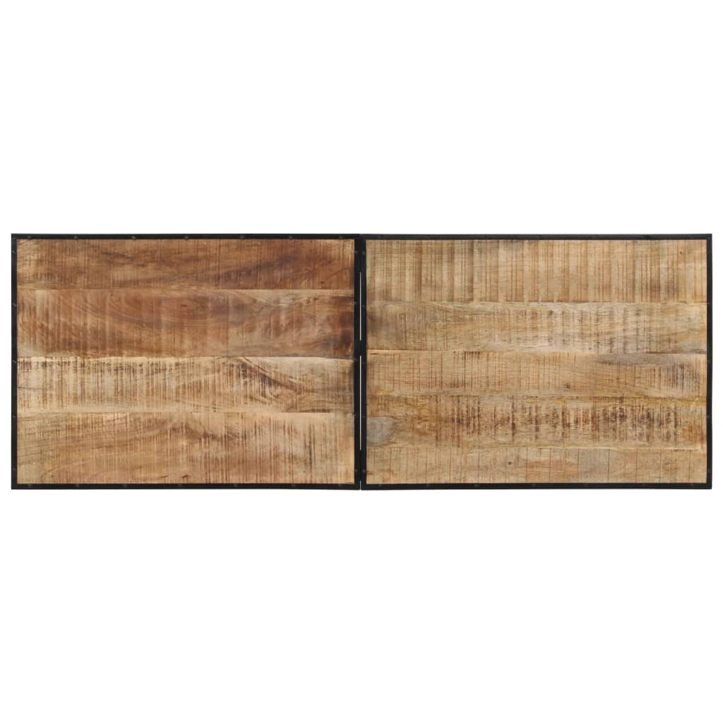vidaXL Set de bar 7 pcs Bois de manguier rugueux et métal