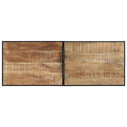 vidaXL Set de bar 7 pcs Bois de manguier rugueux et métal