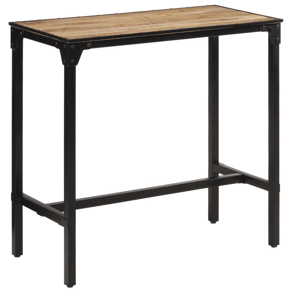 vidaXL Ensemble de bar 5 pièces en bois de manguier brut et métal