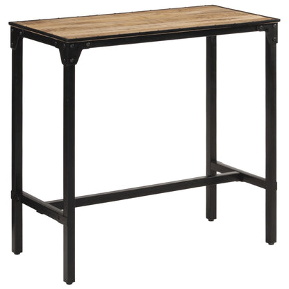 vidaXL Ensemble de bar 5 pièces en bois de manguier brut et métal