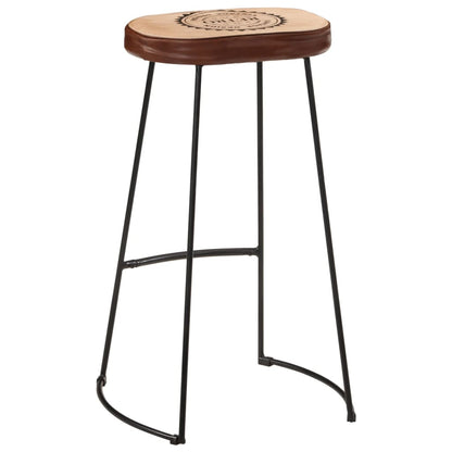 vidaXL Ensemble de bar 3 pièces en manguier brut et métal