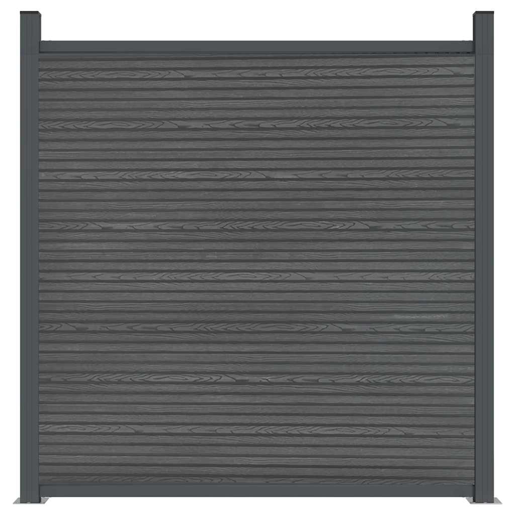 vidaXL Zaunelement WPC Grau 180x186 cm