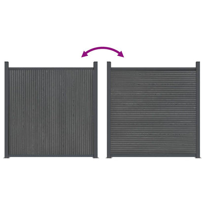 vidaXL Zaunelement WPC Grau 180x186 cm