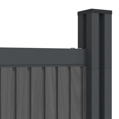 vidaXL Zaunelement WPC Grau 180x186 cm
