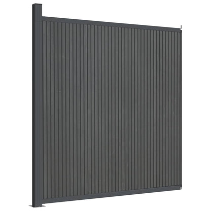 vidaXL Zaunelement Grau 173x186 cm WPC