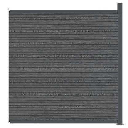 vidaXL Zaunelement Grau 173x186 cm WPC