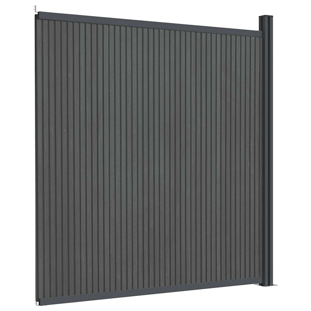 vidaXL Zaunelement Grau 173x186 cm WPC