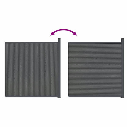vidaXL Zaunelement Grau 173x186 cm WPC
