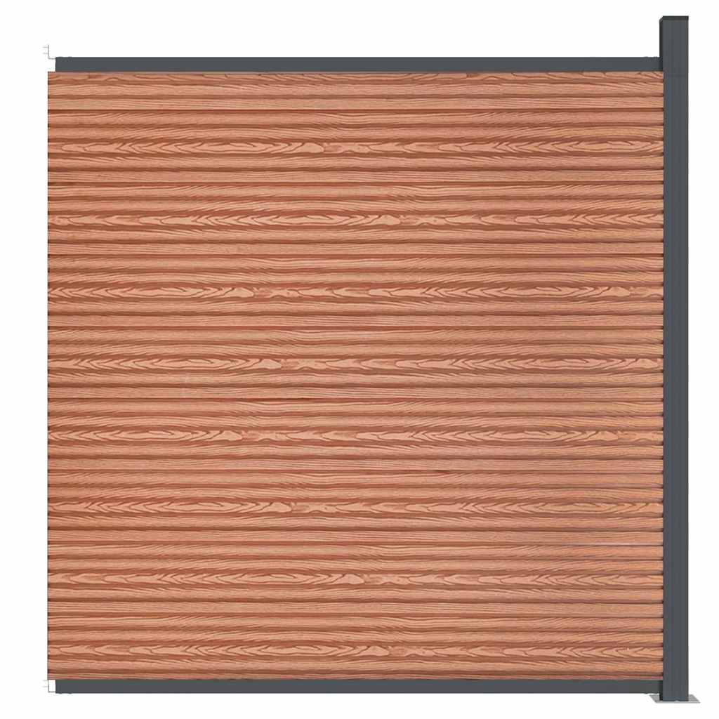 vidaXL Zaunelement Braun 173x186 cm WPC