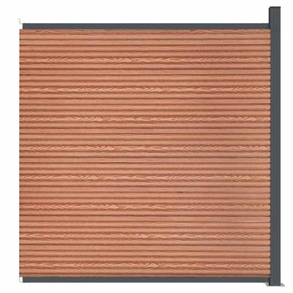vidaXL Zaunelement Braun 173x186 cm WPC