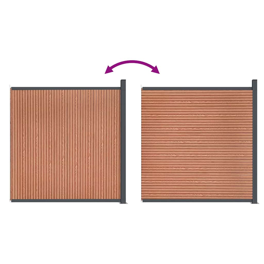 vidaXL Zaunelement Braun 173x186 cm WPC