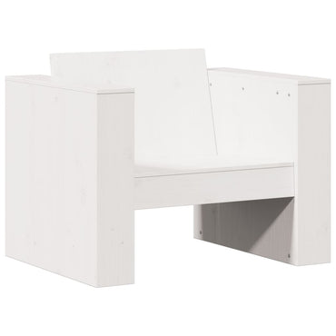 vidaXL Fauteuil de jardin Blanc 79x60x62 cm Bois de pin massif