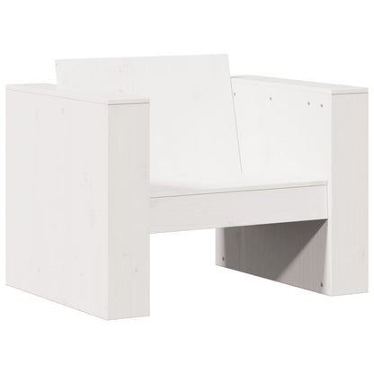 vidaXL Fauteuil de jardin Blanc 79x60x62 cm Bois de pin massif