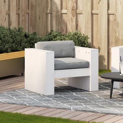vidaXL Fauteuil de jardin Blanc 79x60x62 cm Bois de pin massif