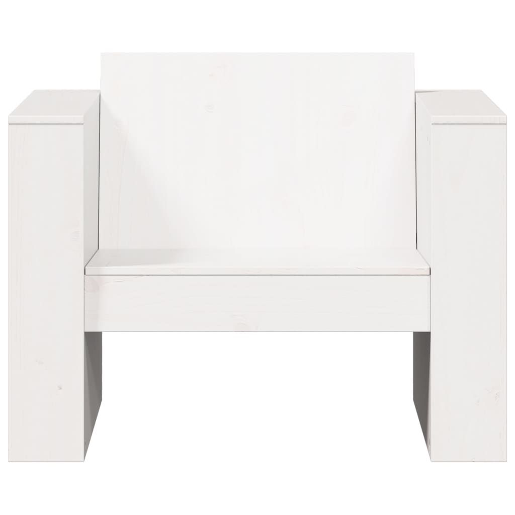 vidaXL Fauteuil de jardin Blanc 79x60x62 cm Bois de pin massif