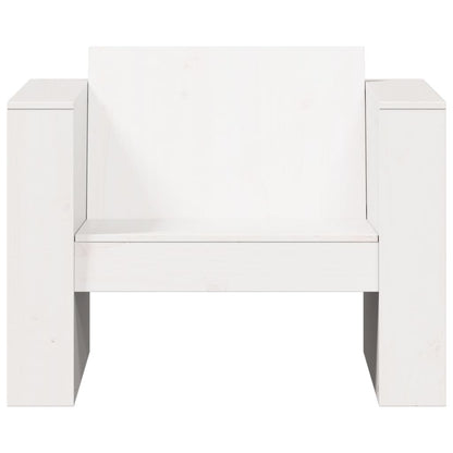 vidaXL Fauteuil de jardin Blanc 79x60x62 cm Bois de pin massif