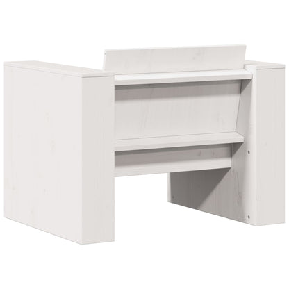 vidaXL Fauteuil de jardin Blanc 79x60x62 cm Bois de pin massif