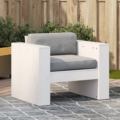 vidaXL Fauteuil de jardin Blanc 79x60x62 cm Bois de pin massif