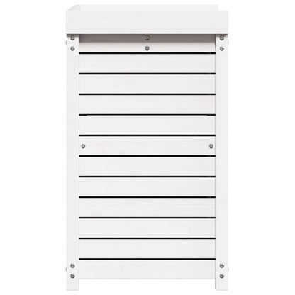 Pflanztisch mit Ablagen Weiß 82,5x50x86,5 cm Massivholz Kiefer