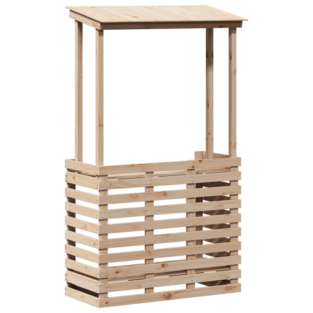 vidaXL Bar de jardin avec toit 112,5x57x195,5 cm Bois de pin massif