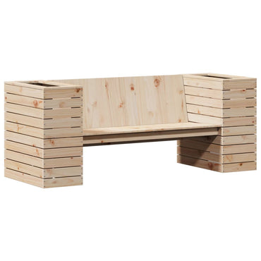 vidaXL Banc de jardin avec jardinières 167,5x60x65 cm Bois de pin massif
