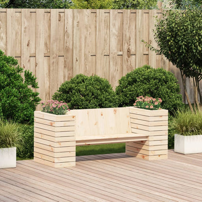 vidaXL Banc de jardin avec jardinières 167,5x60x65 cm Bois de pin massif