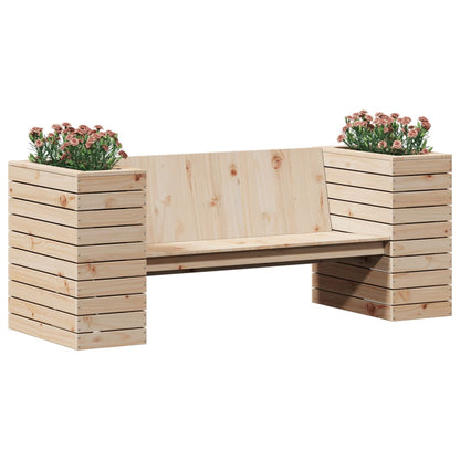 vidaXL Banc de jardin avec jardinières 167,5x60x65 cm Bois de pin massif