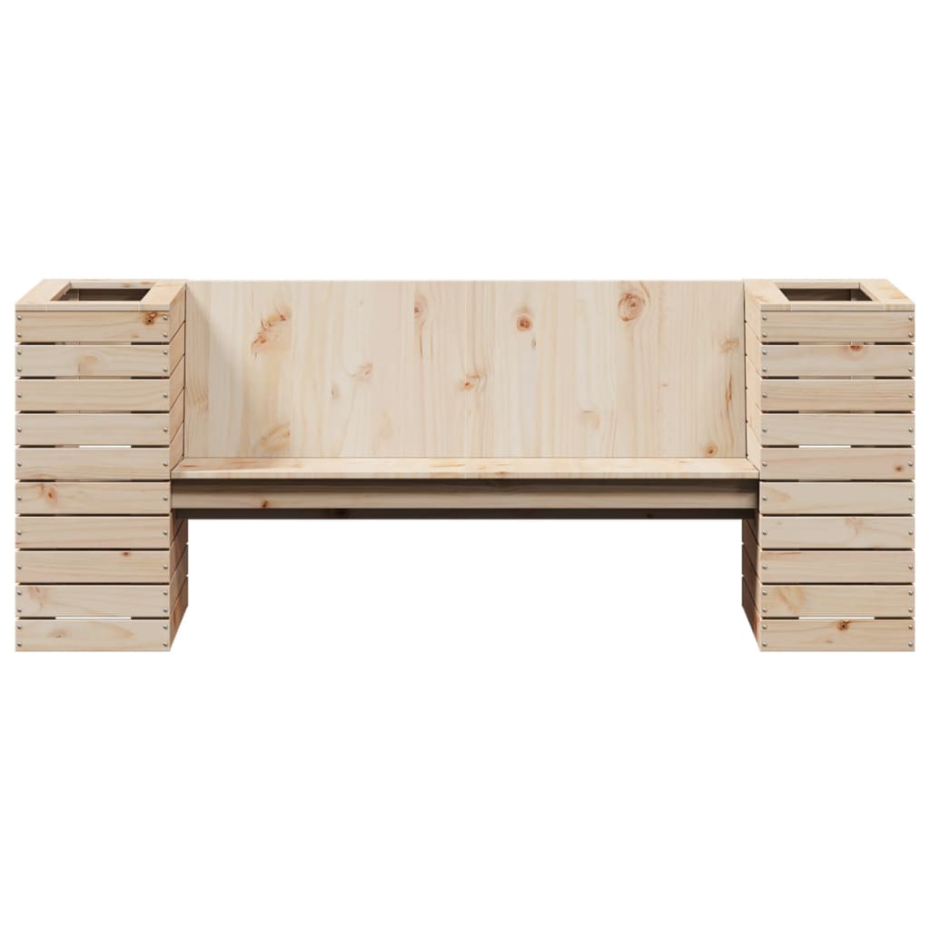 vidaXL Banc de jardin avec jardinières 167,5x60x65 cm Bois de pin massif