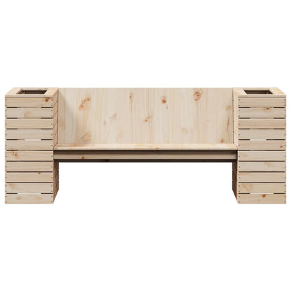 vidaXL Banc de jardin avec jardinières 167,5x60x65 cm Bois de pin massif