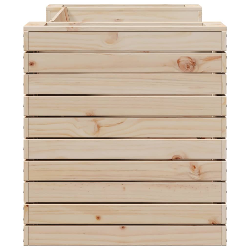 vidaXL Banc de jardin avec jardinières 167,5x60x65 cm Bois de pin massif