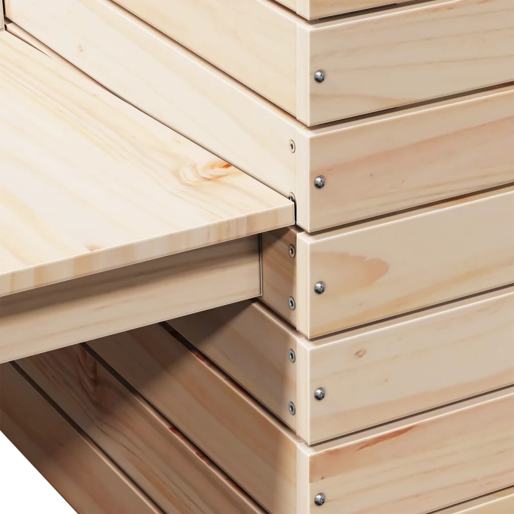 vidaXL Banc de jardin avec jardinières 167,5x60x65 cm Bois de pin massif