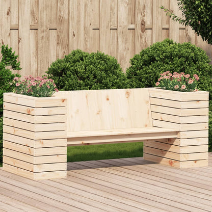 vidaXL Banc de jardin avec jardinières 167,5x60x65 cm Bois de pin massif