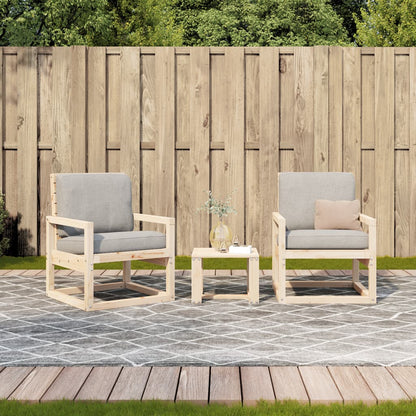 vidaXL Salon de jardin 3 pcs en bois de pin massif