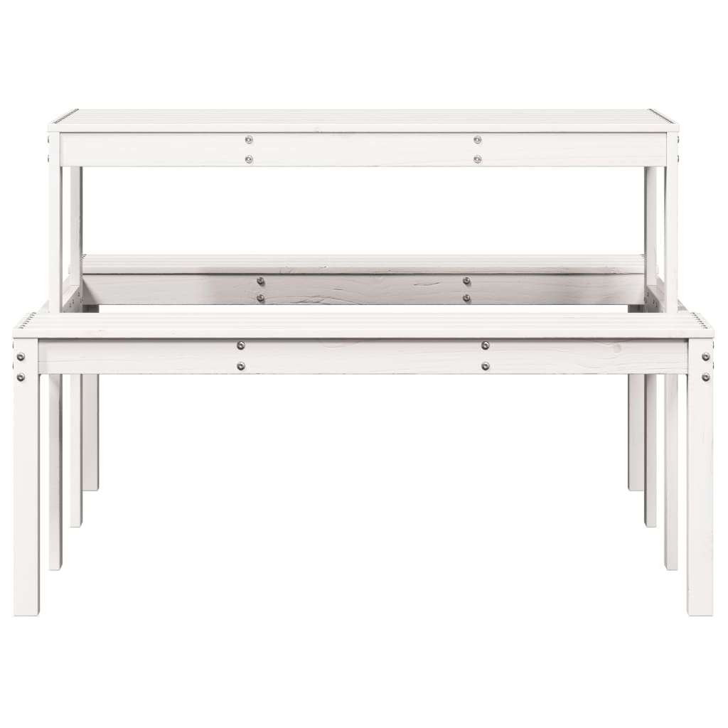 vidaXL Picknicktisch 110x134x75 cm Massivholz Kiefer