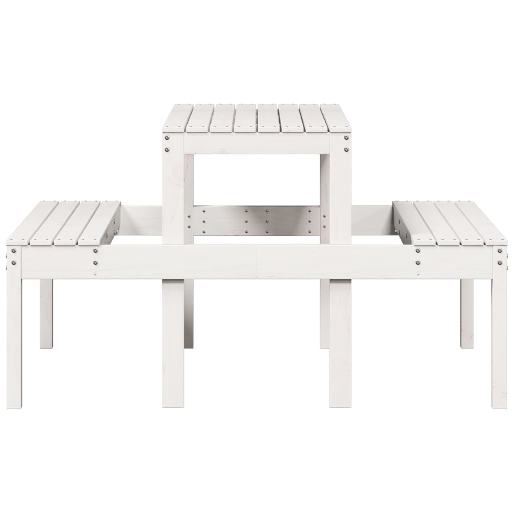 vidaXL Picknicktisch 110x134x75 cm Massivholz Kiefer