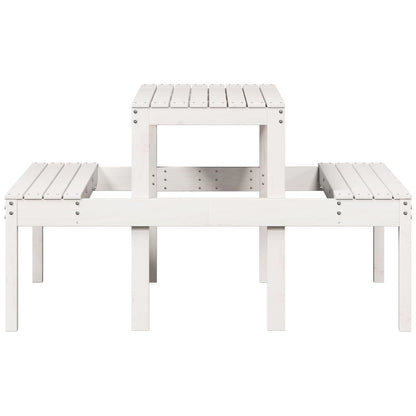 vidaXL Picknicktisch 110x134x75 cm Massivholz Kiefer