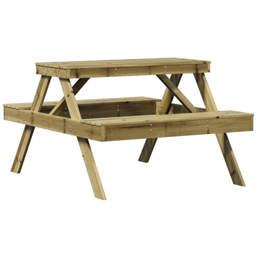 vidaXL Picknicktisch 105x134x75 cm Imprägniertes Kiefernholz
