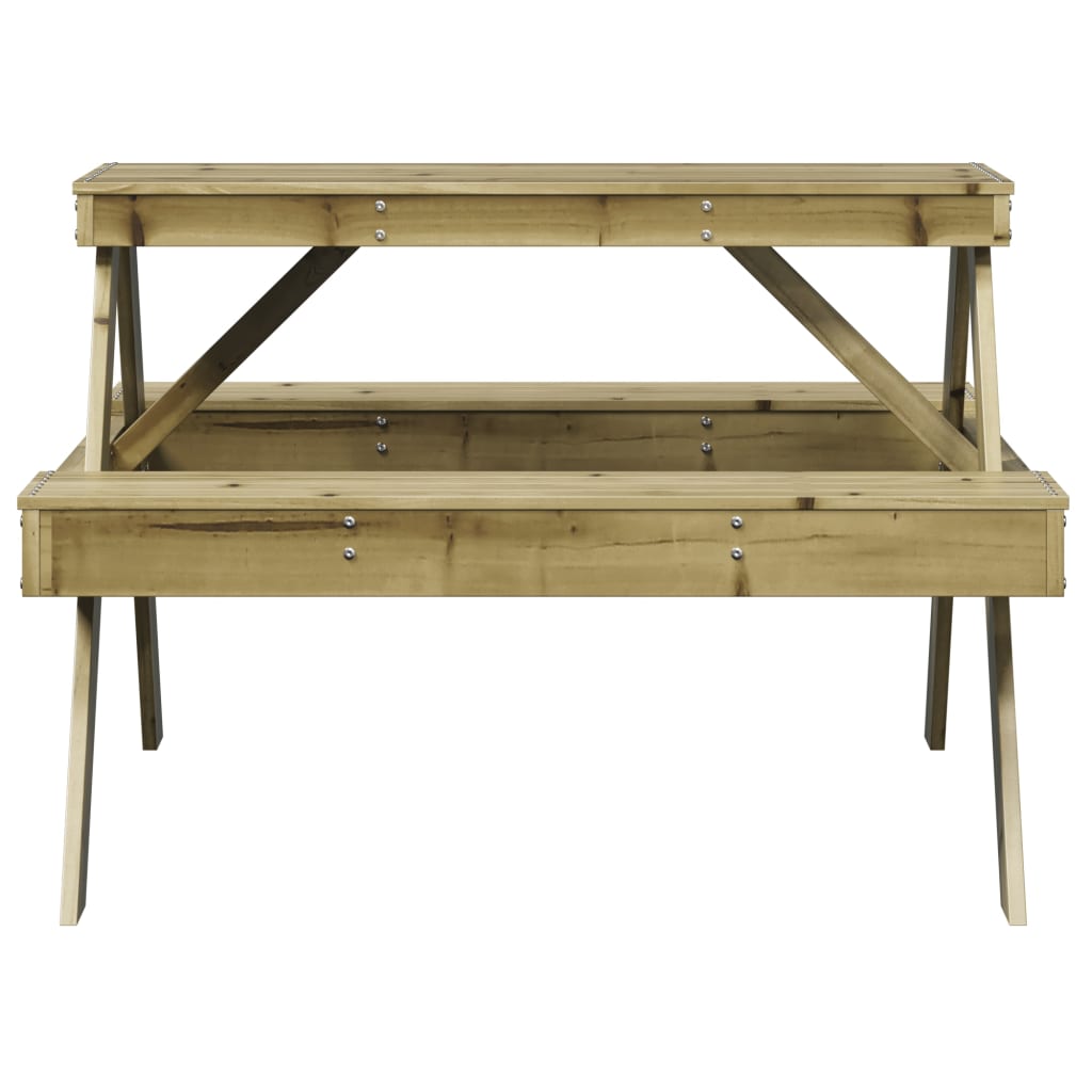 vidaXL Picknicktisch 105x134x75 cm Imprägniertes Kiefernholz