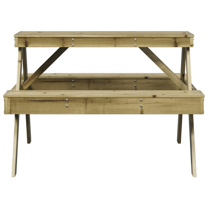 vidaXL Picknicktisch 105x134x75 cm Imprägniertes Kiefernholz