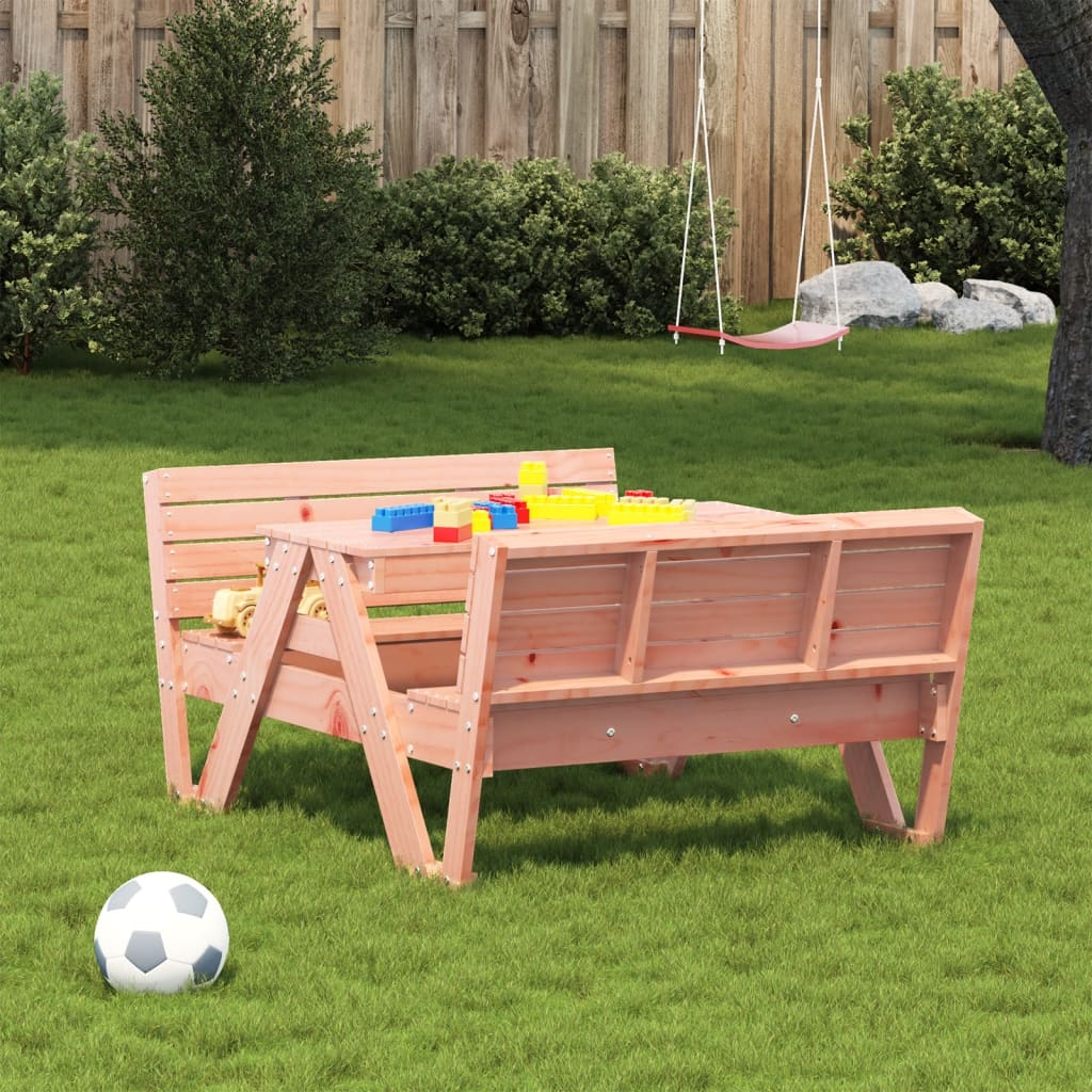 vidaXL Table de pique-nique pour enfants 88x122x58 cm en bois de douglas massif