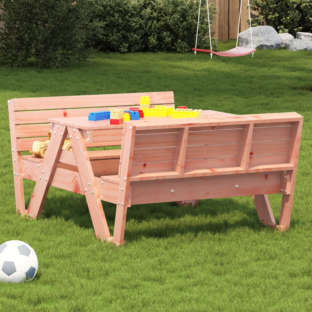 vidaXL Table de pique-nique pour enfants 88x122x58 cm en bois de douglas massif