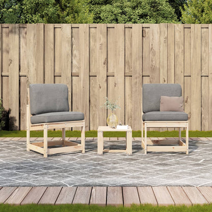 vidaXL Salon de jardin 3 pcs en bois de pin massif
