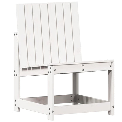 vidaXL Ensemble de jardin 3 pcs Blanc Bois de pin massif