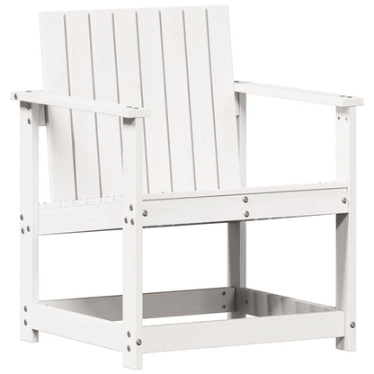 vidaXL Ensemble de jardin 3 pcs Blanc Bois de pin massif