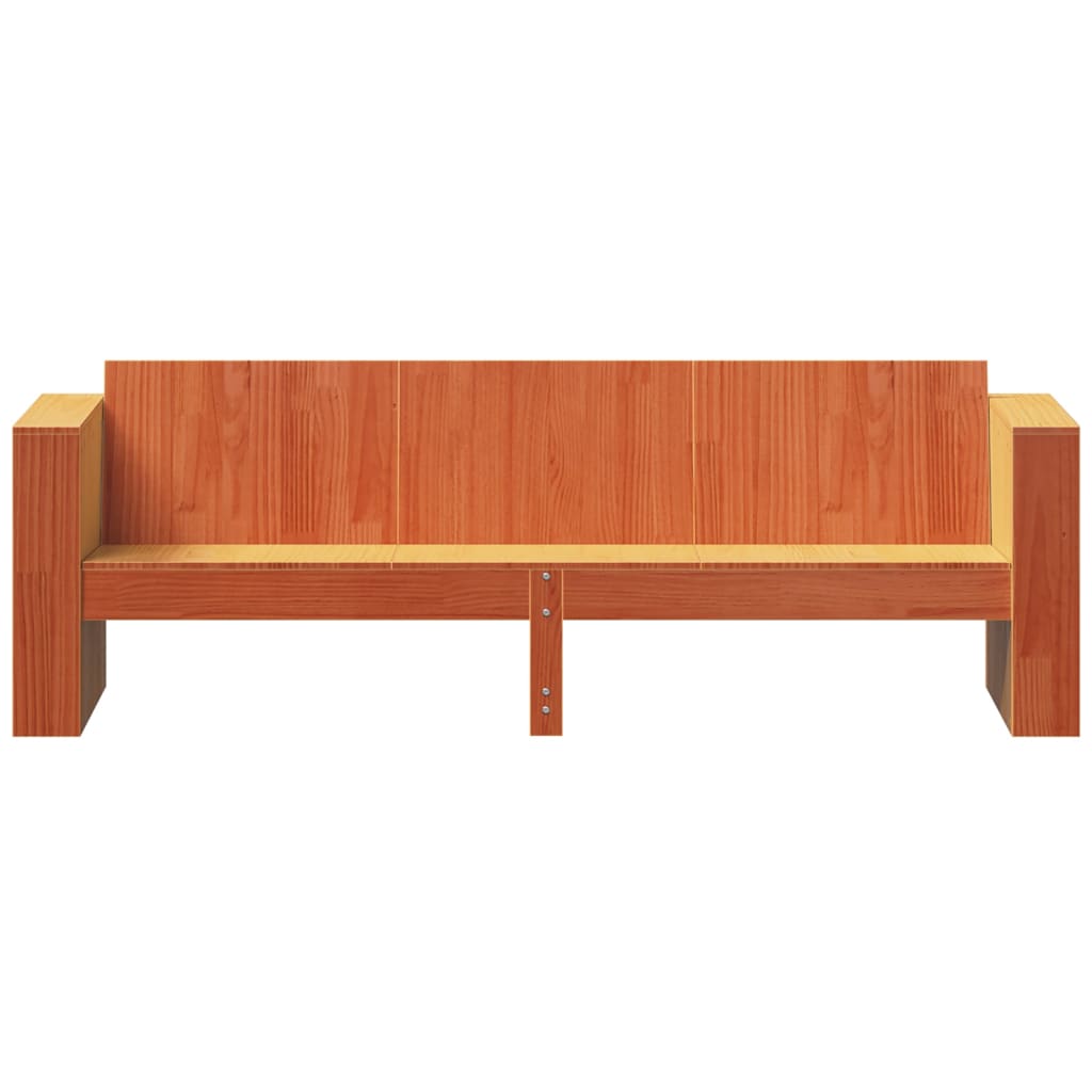 vidaXL Gartensofa 3-Sitzer Wachsbraun 189x60x62 cm Massivholz Kiefer