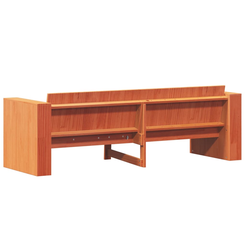 vidaXL Gartensofa 3-Sitzer Wachsbraun 189x60x62 cm Massivholz Kiefer