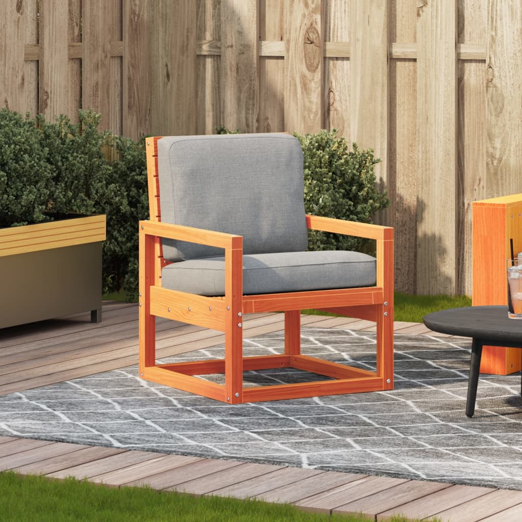 vidaXL Chaise de jardin marron cire 57,5x63x76 cm Bois de pin massif